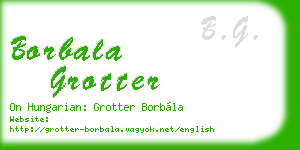 borbala grotter business card